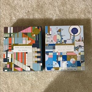 Frank Lloyd Wright Geometric Foil Puzzle Set - Multicolor